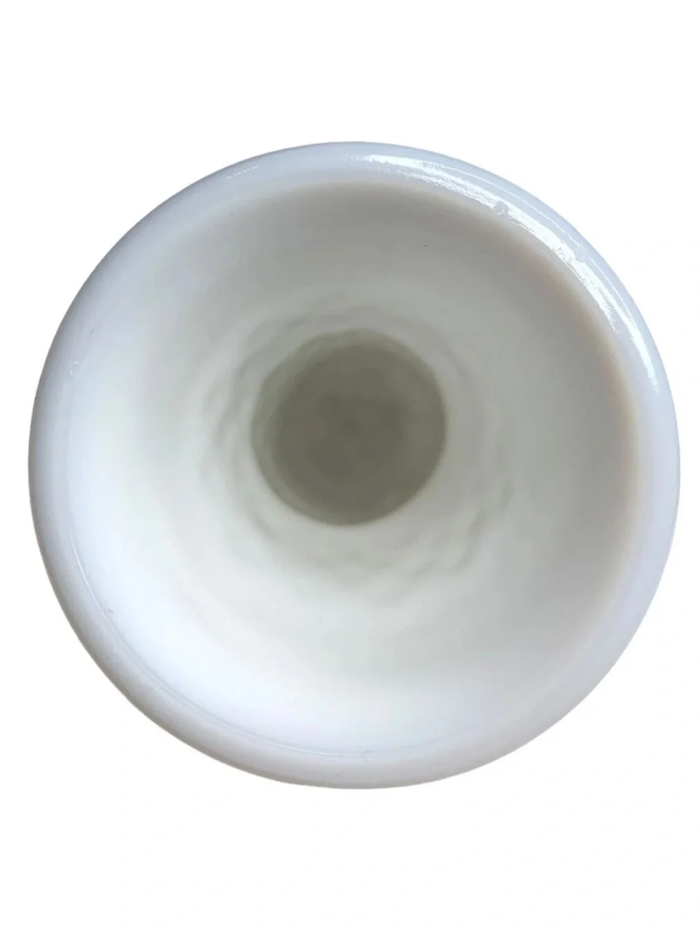 Vintage Milk Glass Pedestal Vase: 9" Diamond Pattern Bud Vase - Picture 3 of 4